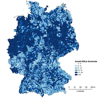 Übersichtskarte der TöB‑Strukturen mit farbigen Bereichen und Symbolen. Visualisierung für Leitungs‑, Infrastruktur‑ und Zuständigkeitsdaten.